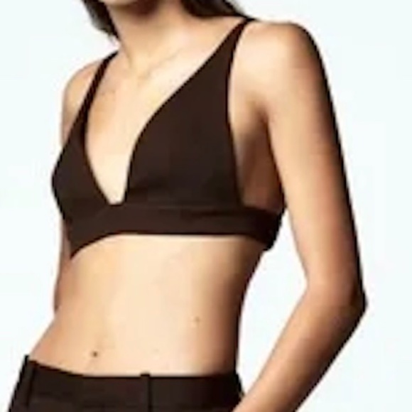 ZARA NWT Brown bra top Large - Picture 2 of 16